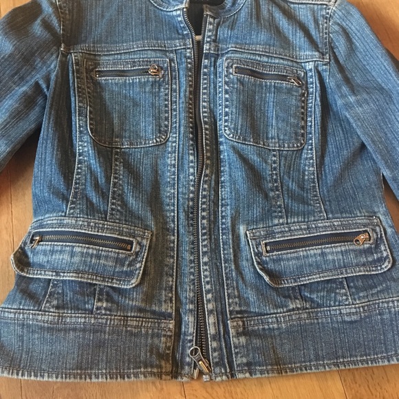 Zipper jean jacket- moto style - Picture 2 of 4
